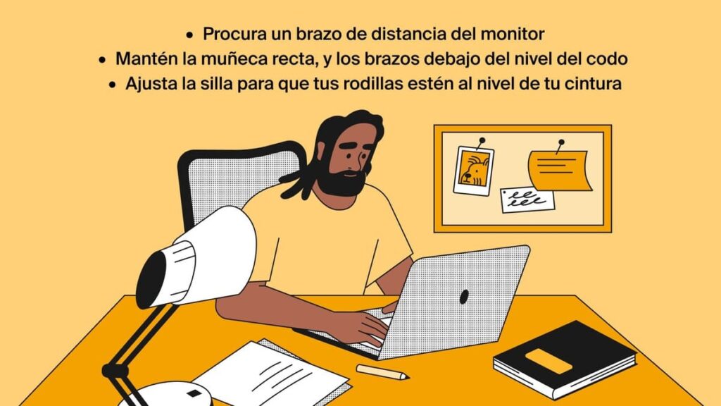 Consejos para mantener una postura correcta frente a la computadora