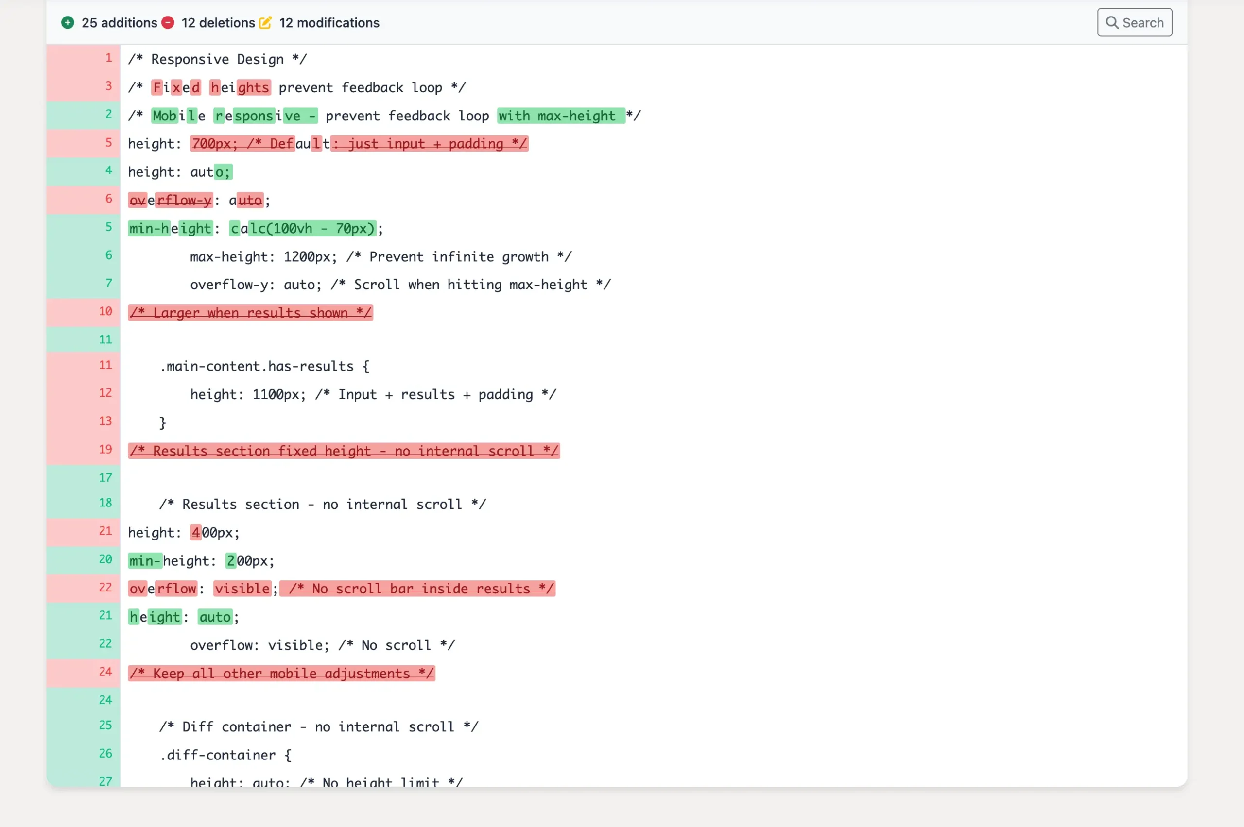 Inline comparison