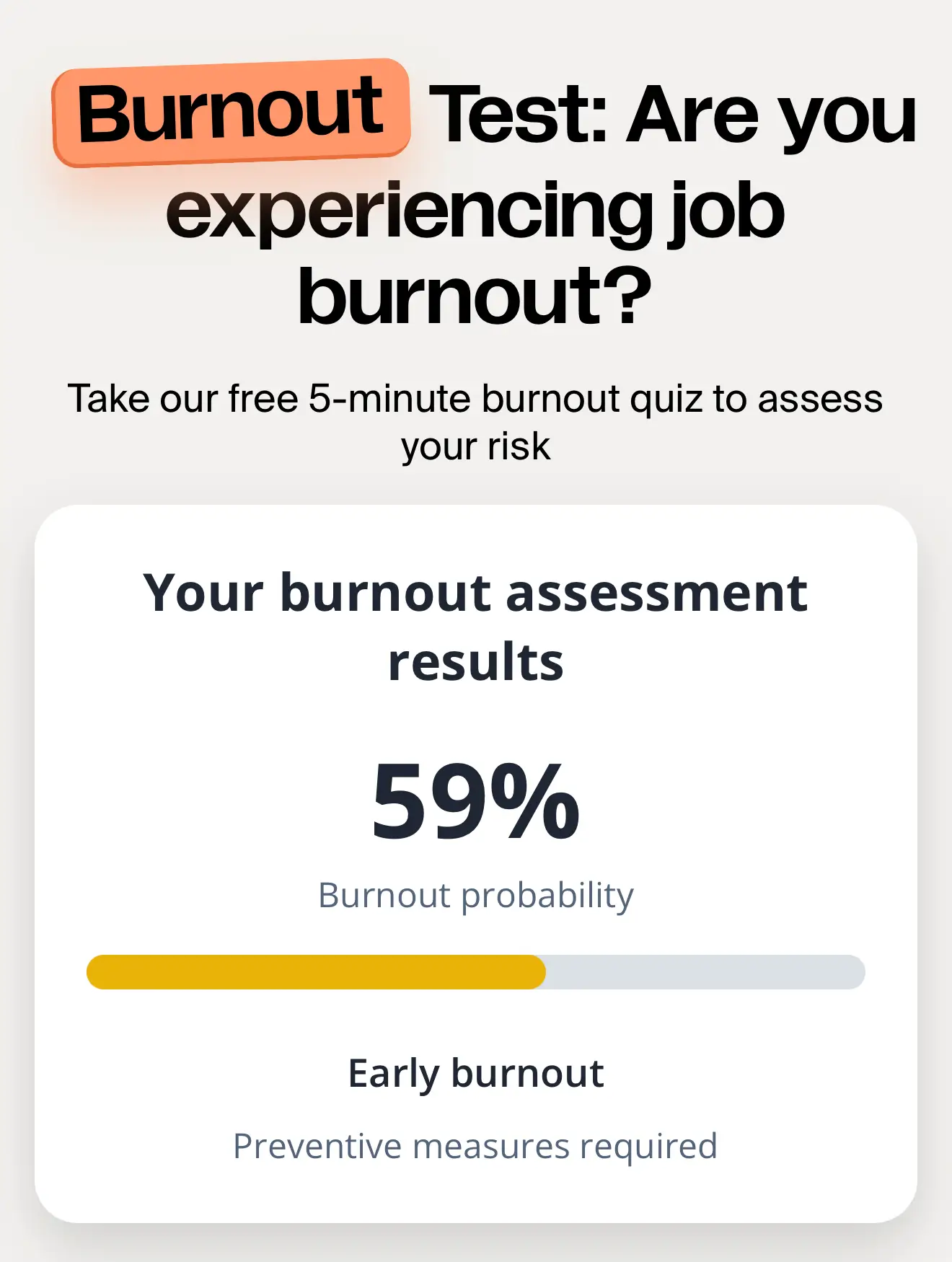 Overall risk score