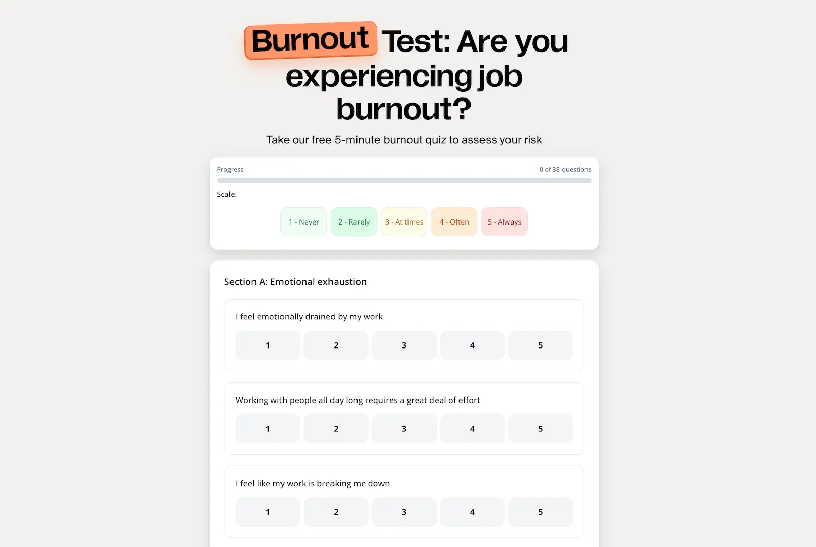 burnout test