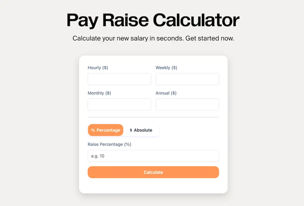 Pay Raise Calculator