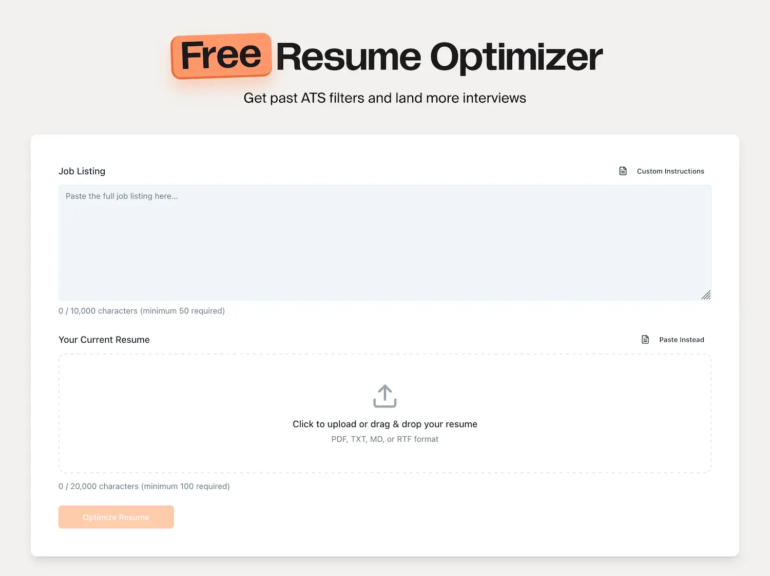 resume optimizer