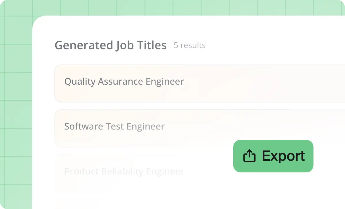Job title for resume generator