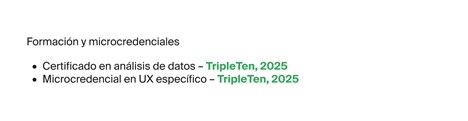 Micro-credenciales en el CV