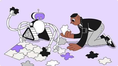 Colaboración y trabajo híbrido en equipo virtual