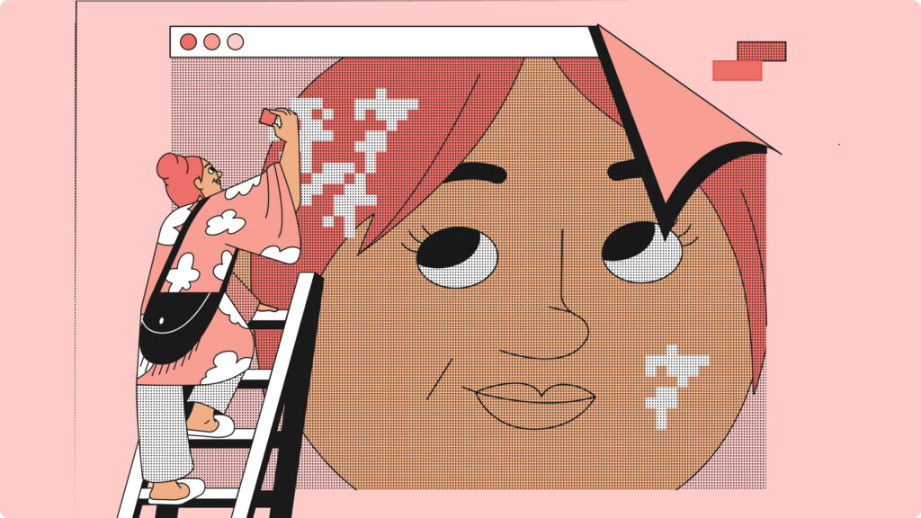 Ilustración de un objeto JavaScript con propiedades y métodos