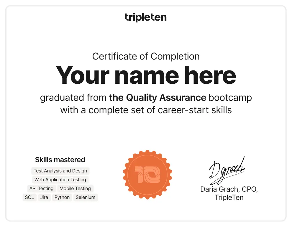 qa certificate