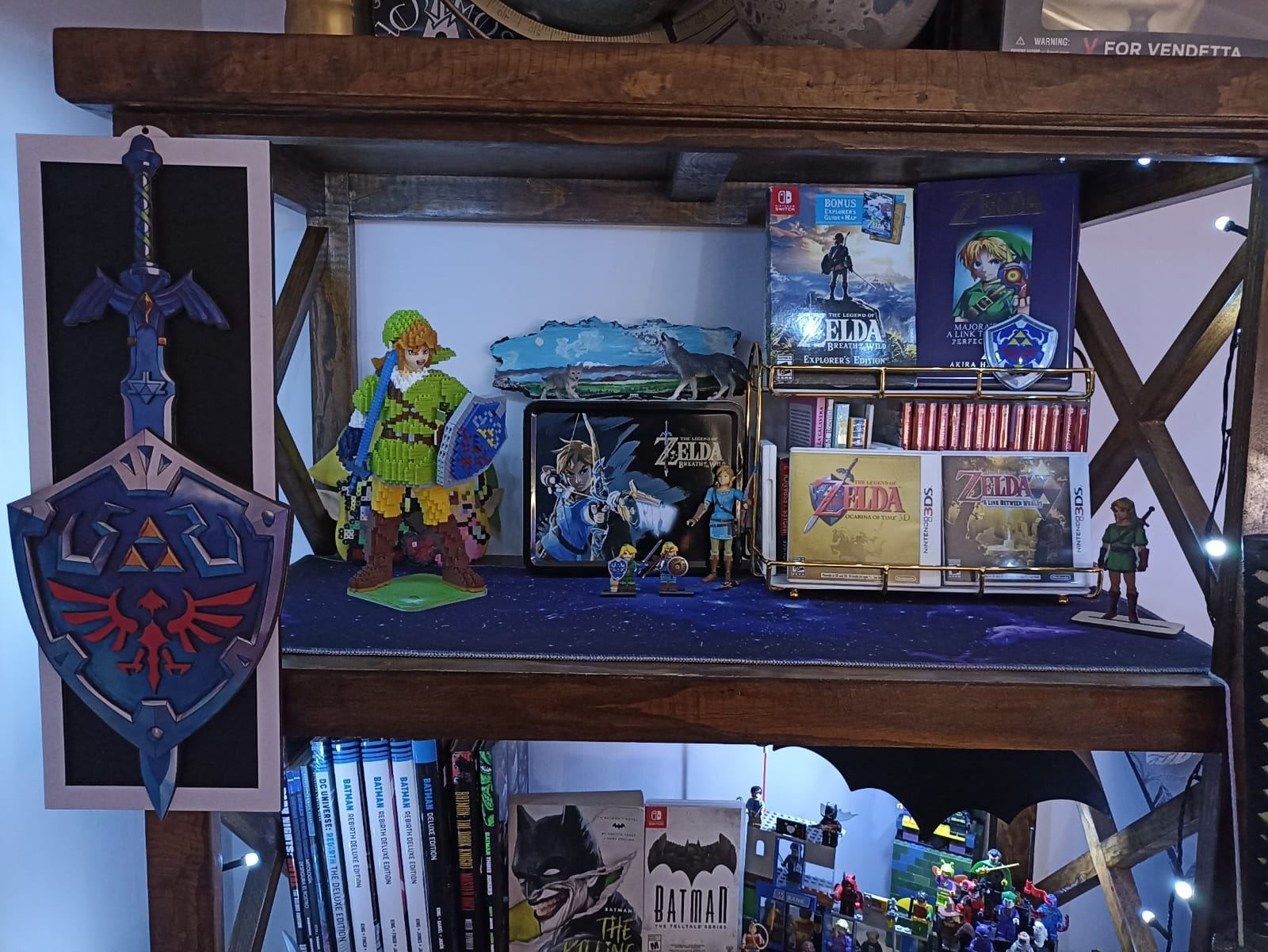 Repisa con colección de videojuegos